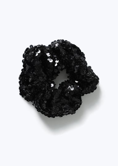 Muse Black Sequin Scrunchie