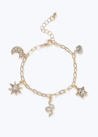 Muse Sun and Moon Charm Bracelet Gold