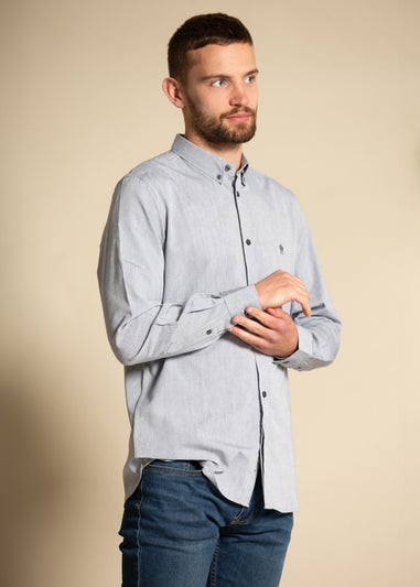 French Connection Blue Cotton Long Sleeve Oxford Shirt