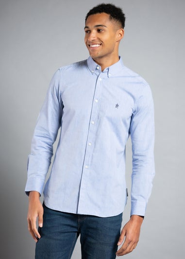 French Connection Light Blue Cotton Long Sleeve Oxford Shirt