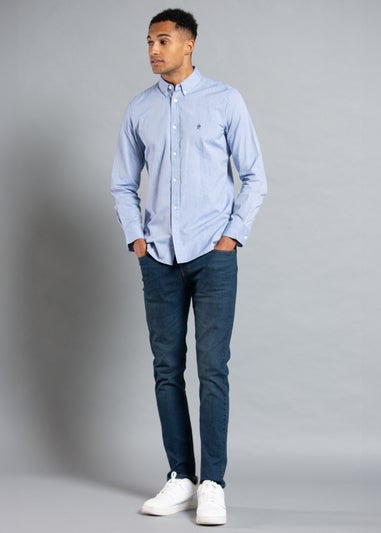 French Connection Light Blue Cotton Long Sleeve Oxford Shirt