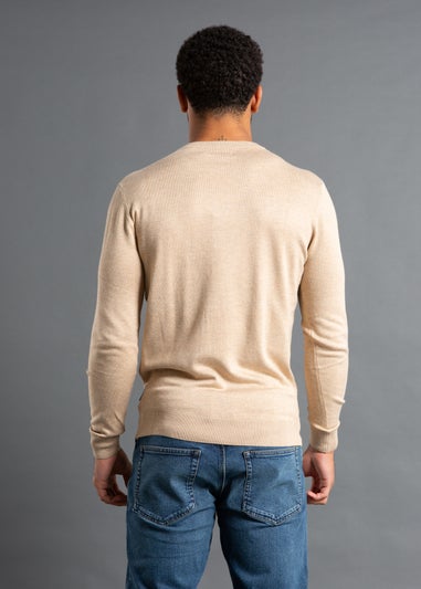 French Connection Camel Crew Neck Knitted Jumper