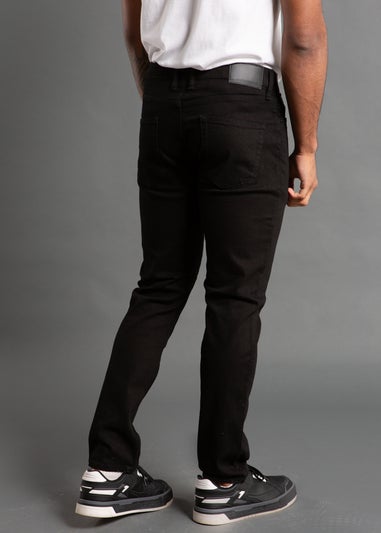 French Connection Black Cotton Slim Fit Stretch Jeans