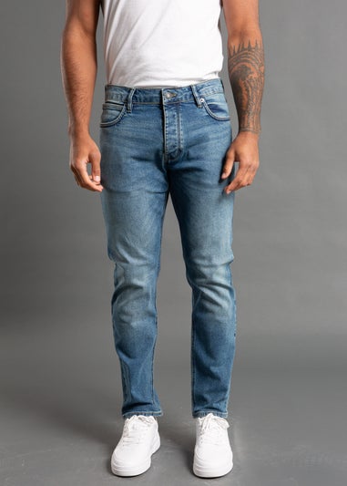 French Connection Light Blue Cotton Slim Fit Stretch Jeans