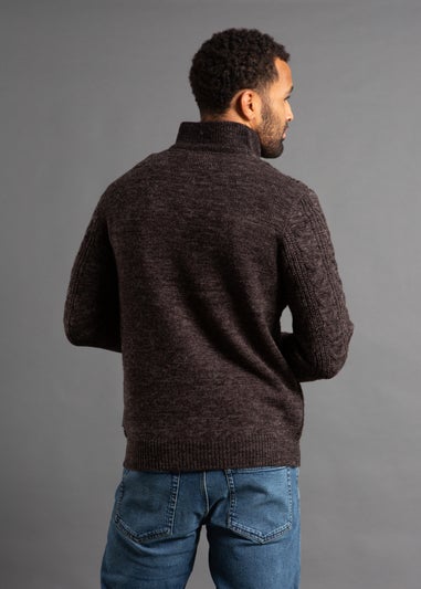 French Connection Charcoal Cable Knit Jumper