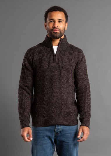 French Connection Charcoal Cable Knit Jumper