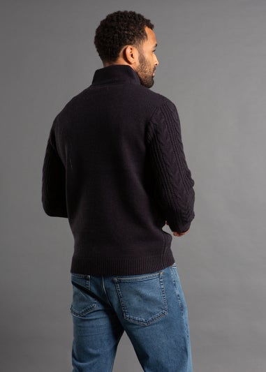 French Connection Navy Cable Knit Jumper