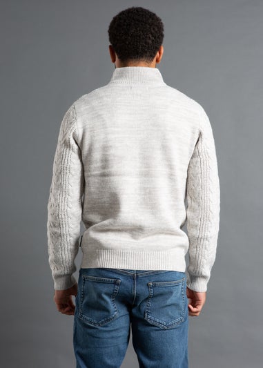 French Connection Ecru Cable Knit Jumper