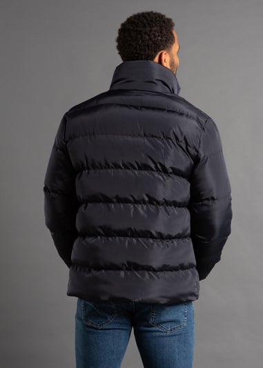 French Connection Black Funnel Neck Puffer Jacket