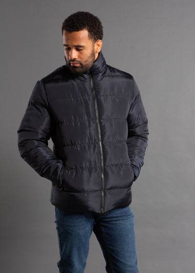 French Connection Navy Funnel Neck Puffer Jacket