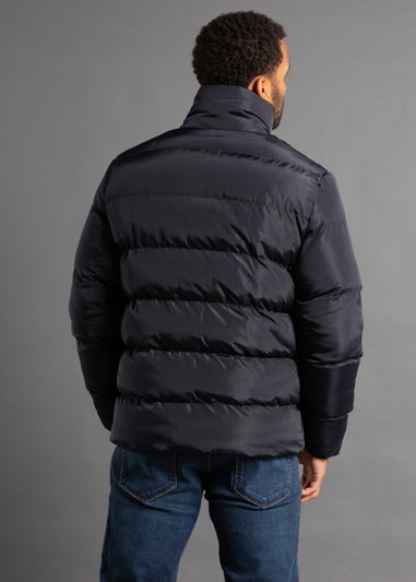 French Connection Navy Funnel Neck Puffer Jacket