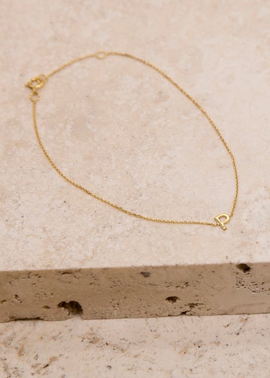 Golden Moments 9ct Yellow Gold Mini 'H' Initial Bracelet