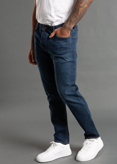 French Connection Denim Blue Cotton Slim Fit Stretch Jeans