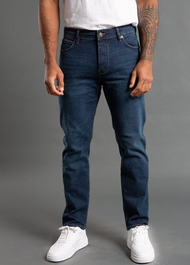 French Connection Denim Blue Cotton Slim Fit Stretch Jeans