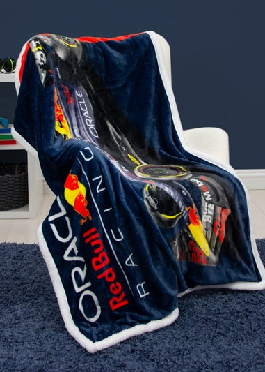 Redbull Black Formula 1 Digital Sherpa Fleece Throw