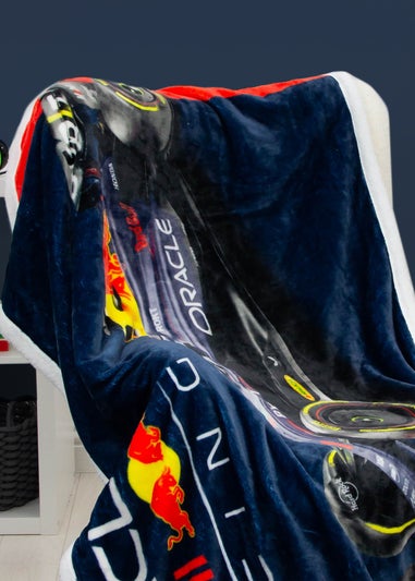 Redbull Black Formula 1 Digital Sherpa Fleece Throw