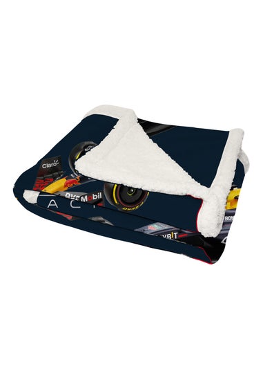 Redbull Black Formula 1 Digital Sherpa Fleece Throw