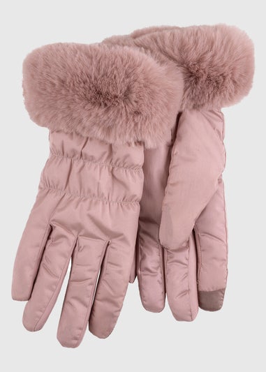 Totes Isotoner Pink Water Repellent Padded Glove