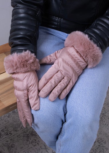Totes Isotoner Pink Water Repellent Padded Glove