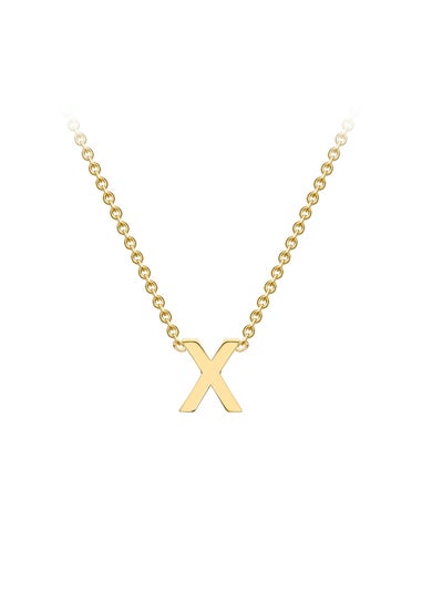 Golden Moments 9ct Yellow Gold Mini 'X' Initial Necklace