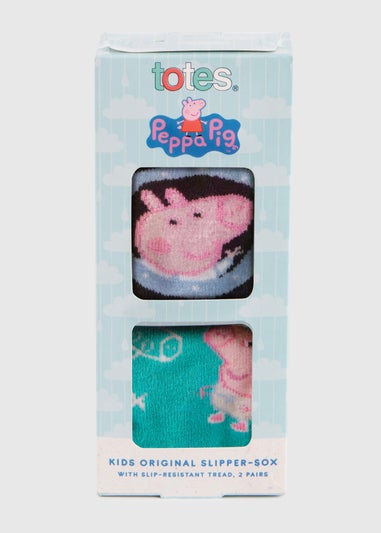 Totes Peppa Pig Childrens Novelty Original Slipper Sock (Twin Pack)