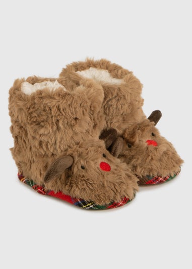 Totes Toasties Brown Toddler Booties