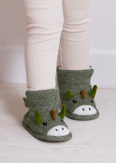 Totes Toasties Green Toddler Booties