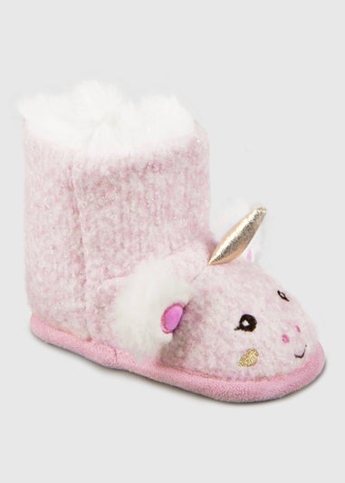 Totes Toasties Pink Toddler Booties