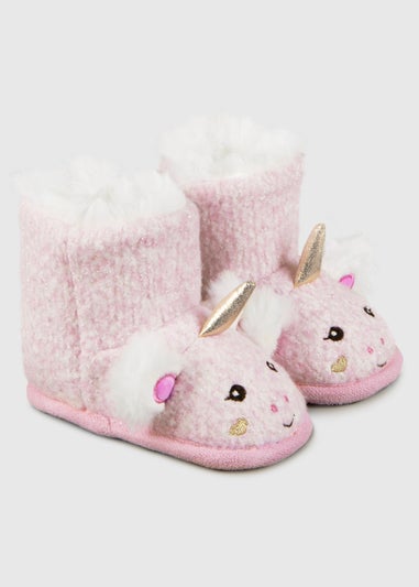 Totes Toasties Pink Toddler Booties