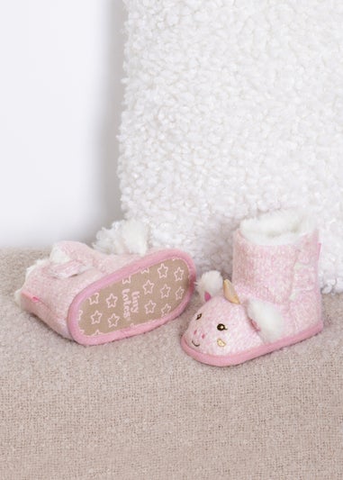 Totes Toasties Pink Toddler Booties