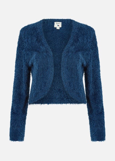 Yumi Navy Eyelash Knit Bolero