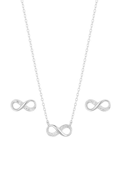 Simply Silver Sterling Silver 925 Infinity Set - Gift Boxed