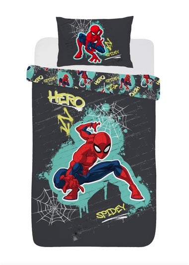 Spider-Man Dark Grey Duvet Set