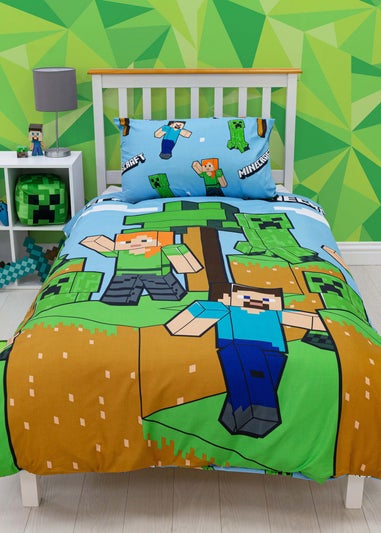 Minecraft Reversible 2 Sided Duvet Cover Set