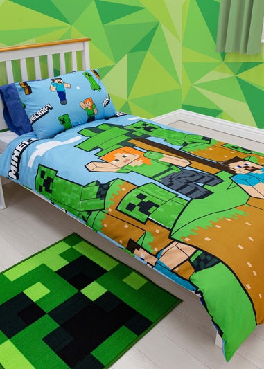 Minecraft Reversible 2 Sided Duvet Cover Set