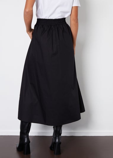 Threadbare Black Orkney Maxi Skirt with Pockets