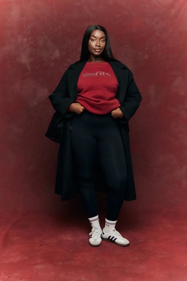 In The Style Burgundy Sport Crew Neck Sweatshirt