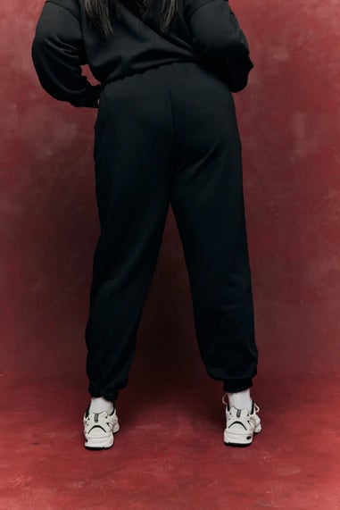 In The Style Black Fits Embroidered Co-Ord Joggers