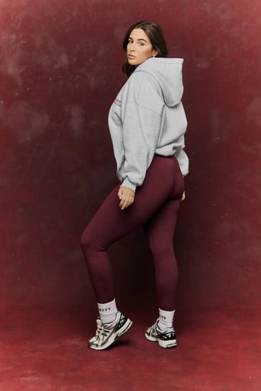 In The Style Burgundy Seamless High Waisted Bum Scrunch Leggings