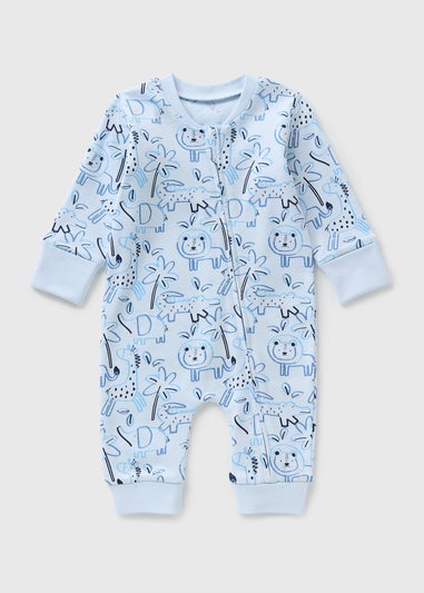 Baby Blue Animal Sleepsuit (Newborn-23mths)