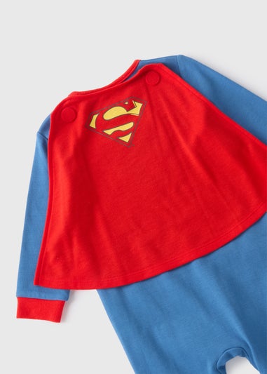 Baby Blue Superman Sleepsuit & Cape (Newborn-18mths)