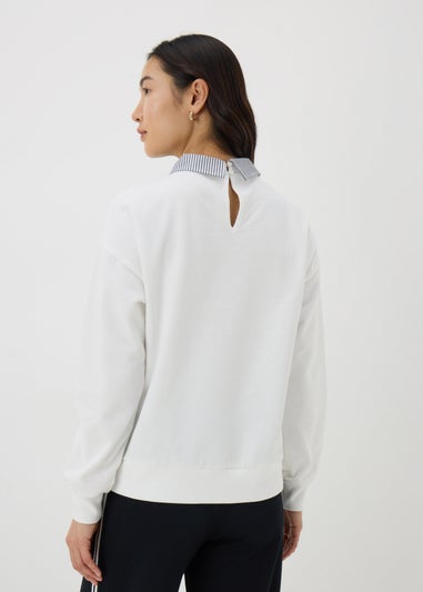 Ecru St Germain Collared Sweatshirt