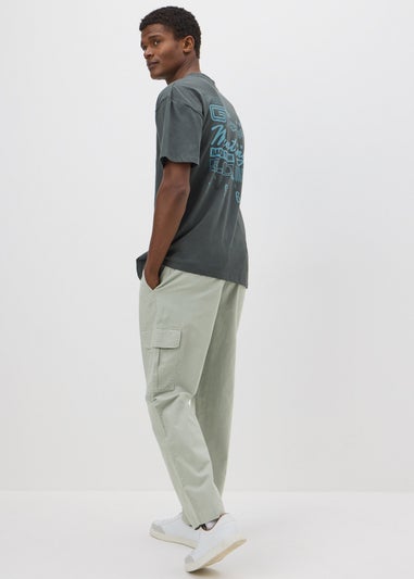 Sage Linen Cargo Trousers
