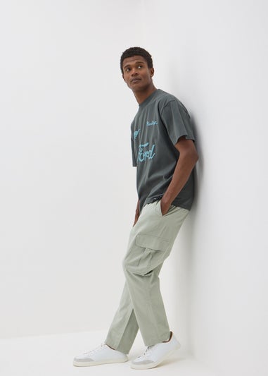 Sage Linen Cargo Trousers