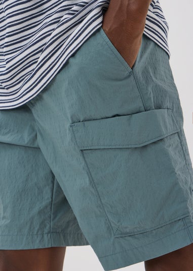Blue Cargo Shorts