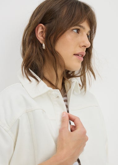 Ecru Denim Shacket