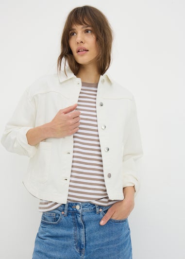 Ecru Denim Shacket
