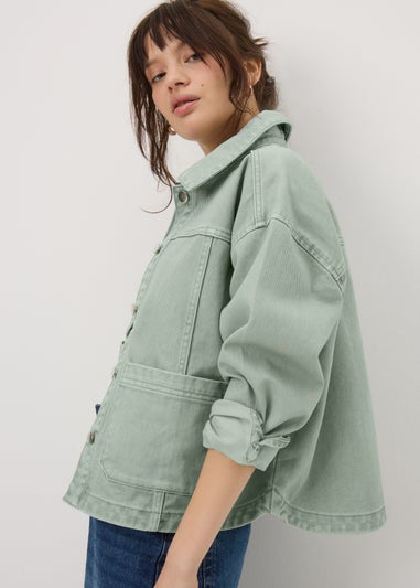 Sage Denim Shacket