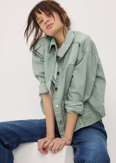 Sage Denim Shacket