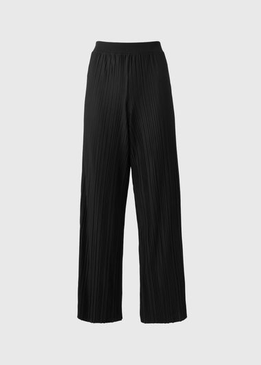 Black Plisse Co Ord Trousers